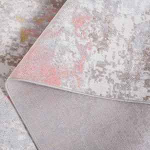 Safavieh Bayside Modern Area Rug: Luxurious Oversized Design With Abstract Patterns For Stylish Homes Ivory ,Grey Pink Polyester Bay128a-214