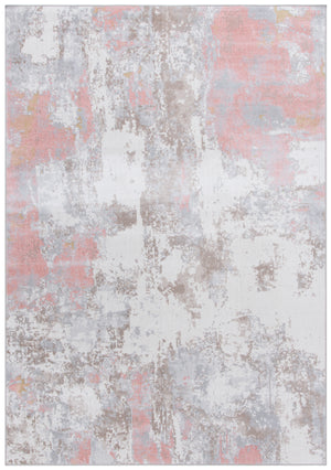 Safavieh Bayside Modern Area Rug: Luxurious Oversized Design With Abstract Patterns For Stylish Homes Ivory ,Grey Pink Polyester Bay128a-214