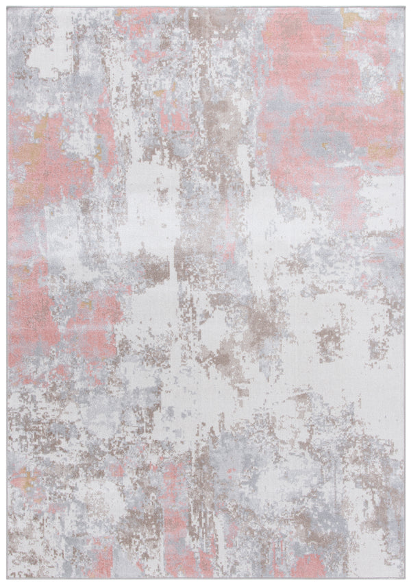 Safavieh Bayside Modern Area Rug: Luxurious Oversized Design With Abstract Patterns For Stylish Homes Ivory ,Grey Pink Polyester Bay128a-214