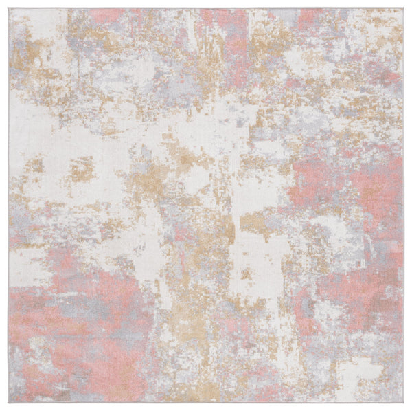 Safavieh Bayside Modern Area Rug - Elegant Ivory And Grey Pink Design, Durable, Washable, Oeko-tex Certified Ivory ,Grey Pink Polyester Bay128a-3r