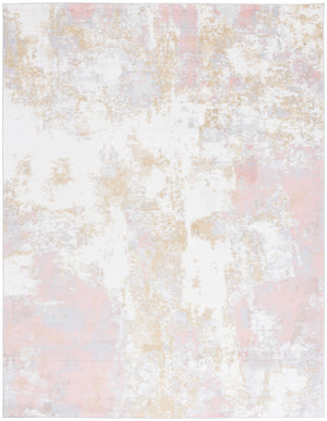 Safavieh Bayside Modern Area Rug - Elegant Ivory And Grey Pink Design, Durable, Washable, Oeko-tex Certified Ivory ,Grey Pink Polyester Bay128a-3r