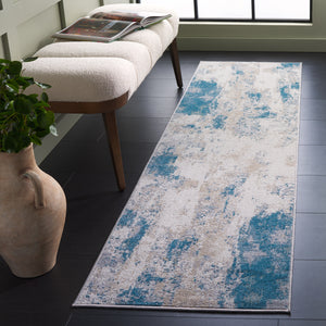 Safavieh Bayside Modern Area Rug: Luxurious Oversized Design With Abstract Patterns For Stylish Homes Blue ,Grey Polyester Bay128m-4