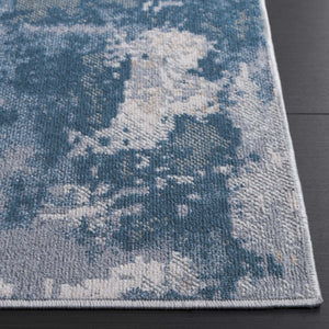Safavieh Bayside 2ft 2in By 8ft Turkish Area Rug - Elegant Power-loomed Design In Timeless Blue And Grey Tones Blue ,Grey Polyester Bay128m-5