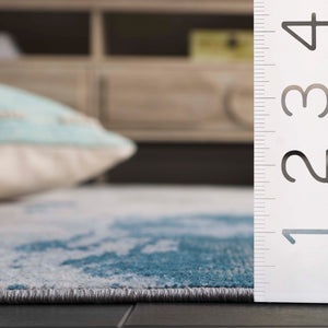 Safavieh Bayside 2ft 2in By 8ft Turkish Area Rug - Elegant Power-loomed Design In Timeless Blue And Grey Tones Blue ,Grey Polyester Bay128m-5