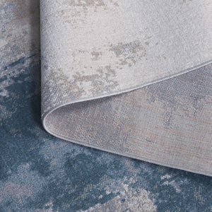 Safavieh Bayside 2ft 2in By 8ft Turkish Area Rug - Elegant Power-loomed Design In Timeless Blue And Grey Tones Blue ,Grey Polyester Bay128m-5