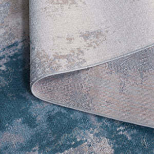 Safavieh Bayside Modern Area Rug: Luxurious Oversized Design With Abstract Patterns For Stylish Homes Blue ,Grey Polyester Bay128m-4