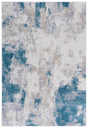 Safavieh Bayside Modern Area Rug: Luxurious Oversized Design With Abstract Patterns For Stylish Homes Blue ,Grey Polyester Bay128m-4