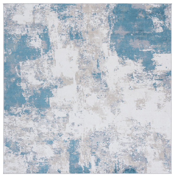 Safavieh Bayside Modern Area Rug: Luxurious Oversized Design With Abstract Patterns For Stylish Homes Blue ,Grey Polyester Bay128m-4