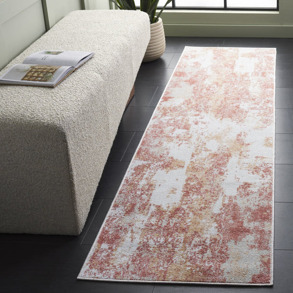 Safavieh Bayside 2ft 2in By 8ft Turkish Area Rug - Elegant Power-loomed Design In Timeless Blue And Grey Tones Ivory ,Orange Beige Polyester Bay128p-28