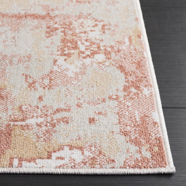 Safavieh Bayside Modern Area Rug: Luxurious Oversized Design With Abstract Patterns For Stylish Homes Ivory ,Orange Beige Polyester Bay128p-4