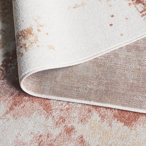 Safavieh Bayside Modern Area Rug: Luxurious Oversized Design With Abstract Patterns For Stylish Homes Ivory ,Orange Beige Polyester Bay128p-4