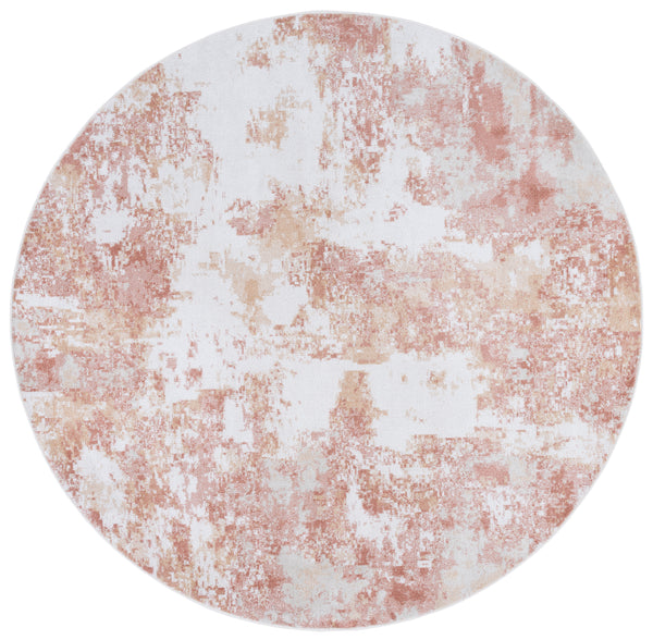 Safavieh Bayside Modern Area Rug: Luxurious Oversized Design With Abstract Patterns For Stylish Homes Ivory ,Orange Beige Polyester Bay128p-4