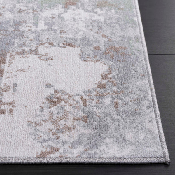 Safavieh Bayside 2ft 2in By 8ft Turkish Area Rug - Elegant Power-loomed Design In Timeless Blue And Grey Tones Green ,Ivory Polyester Bay128w-5