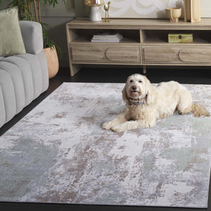 Safavieh Bayside 2ft 2in By 8ft Turkish Area Rug - Elegant Power-loomed Design In Timeless Blue And Grey Tones Green ,Ivory Polyester Bay128w-5