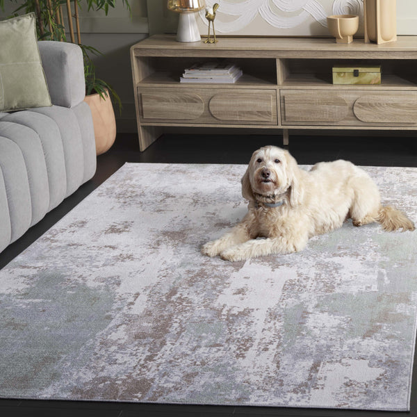 Safavieh Bayside 2ft 2in By 8ft Turkish Area Rug - Elegant Power-loomed Design In Timeless Blue And Grey Tones Green ,Ivory Polyester Bay128w-5