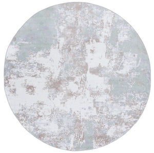 Safavieh Bayside 2ft 2in By 8ft Turkish Area Rug - Elegant Power-loomed Design In Timeless Blue And Grey Tones Green ,Ivory Polyester Bay128w-7r