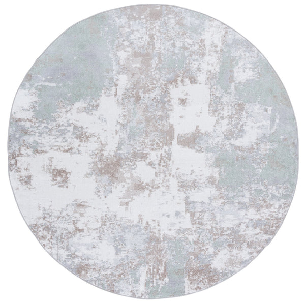 Safavieh Bayside 2ft 2in By 8ft Turkish Area Rug - Elegant Power-loomed Design In Timeless Blue And Grey Tones Green ,Ivory Polyester Bay128w-7r