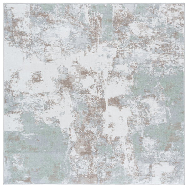 Safavieh Bayside Modern Area Rug: Luxurious Oversized Design With Abstract Patterns For Stylish Homes Green ,Ivory Polyester Bay128w-4