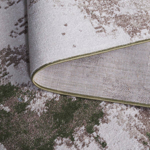 Safavieh Bayside Modern Area Rug: Luxurious Oversized Design With Abstract Patterns For Stylish Homes Ivory ,Green Polyester Bay128x-8