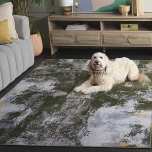 Safavieh Bayside 2ft 2in By 8ft Turkish Area Rug - Elegant Power-loomed Design In Timeless Blue And Grey Tones Green ,Grey Polyester Bay128y-5