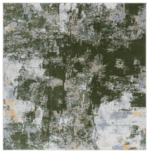 Safavieh Bayside Modern Area Rug: Luxurious Oversized Design With Abstract Patterns For Stylish Homes Green ,Grey Polyester Bay128y-9