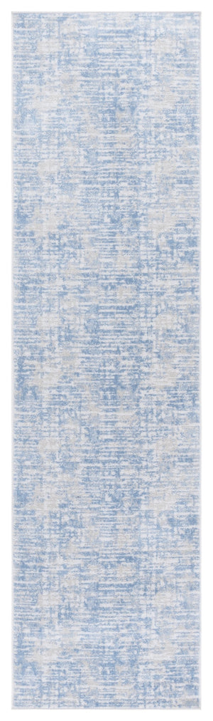 Safavieh Bayside Modern Abstract Runner Rug For Hallways - Durable, Soft, And Easy To Maintain, Made In Turkey Ivory ,Blue Polyester Bay132m-28