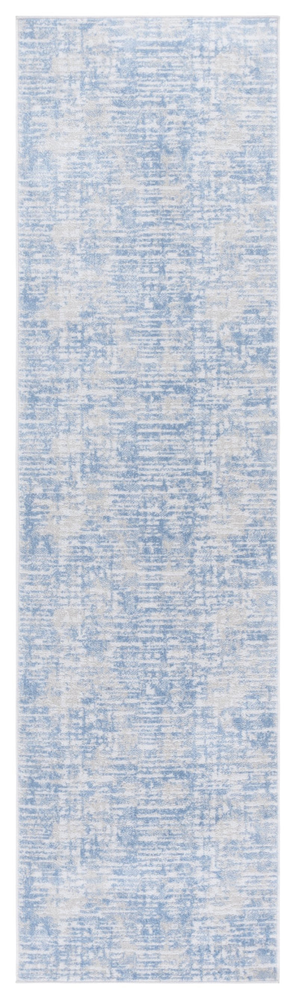 Safavieh Bayside Modern Abstract Runner Rug For Hallways - Durable, Soft, And Easy To Maintain, Made In Turkey Ivory ,Blue Polyester Bay132m-28