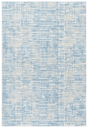 Safavieh Bayside Modern Abstract Runner Rug For Hallways - Durable, Soft, And Easy To Maintain, Made In Turkey Ivory ,Blue Polyester Bay132m-5