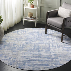 Safavieh Bayside Modern Abstract Runner Rug For Hallways - Durable, Soft, And Easy To Maintain, Made In Turkey Ivory ,Blue Polyester Bay132m-7r