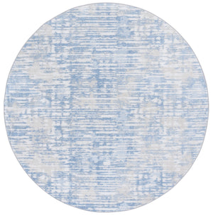 Safavieh Bayside Modern Abstract Runner Rug For Hallways - Durable, Soft, And Easy To Maintain, Made In Turkey Ivory ,Blue Polyester Bay132m-7r