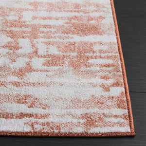 Safavieh Bayside Modern Abstract Runner Rug For Hallways - Durable, Soft, And Easy To Maintain, Made In Turkey Ivory ,Orange Beige Polyester Bay132p-5