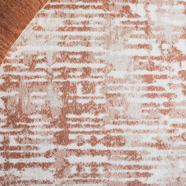 Safavieh Bayside Modern Abstract Runner Rug For Hallways - Durable, Soft, And Easy To Maintain, Made In Turkey Ivory ,Orange Beige Polyester Bay132p-5