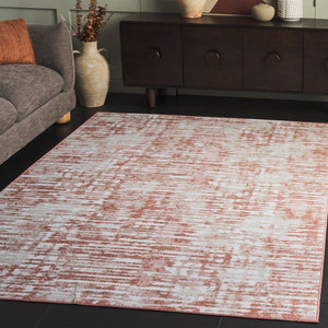 Safavieh Bayside Modern Abstract Runner Rug For Hallways - Durable, Soft, And Easy To Maintain, Made In Turkey Ivory ,Orange Beige Polyester Bay132p-5