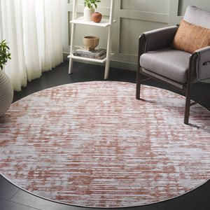 Safavieh Bayside Modern Abstract Runner Rug For Hallways - Durable, Soft, And Easy To Maintain, Made In Turkey Ivory ,Orange Beige Polyester Bay132p-7r