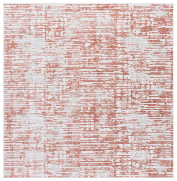 Safavieh Bayside Modern Abstract Runner Rug For Hallways - Durable, Soft, And Easy To Maintain, Made In Turkey Ivory ,Orange Beige Polyester Bay132p-7sq