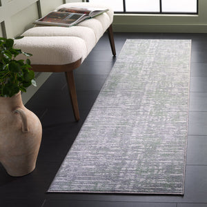 Safavieh Bayside Modern Abstract Runner Rug For Hallways - Durable, Soft, And Easy To Maintain, Made In Turkey Green ,Grey Polyester Bay132y-28