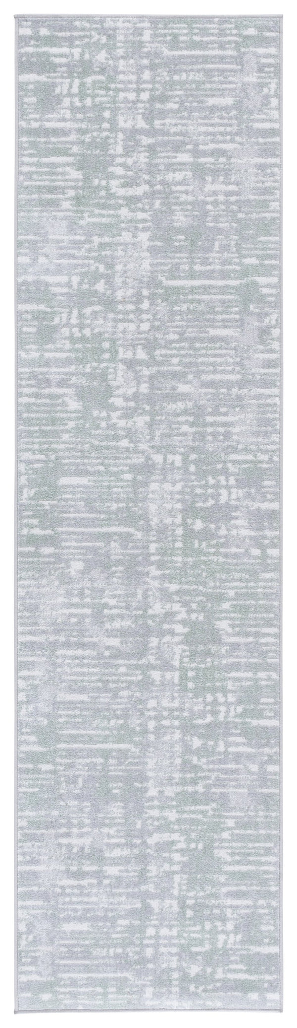 Safavieh Bayside Modern Abstract Runner Rug For Hallways - Durable, Soft, And Easy To Maintain, Made In Turkey Green ,Grey Polyester Bay132y-28