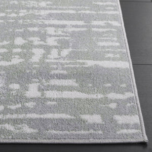 Safavieh Bayside Modern Abstract Runner Rug For Hallways - Durable, Soft, And Easy To Maintain, Made In Turkey Green ,Grey Polyester Bay132y-5
