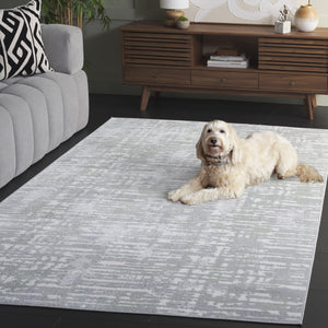 Safavieh Bayside Modern Abstract Runner Rug For Hallways - Durable, Soft, And Easy To Maintain, Made In Turkey Green ,Grey Polyester Bay132y-5