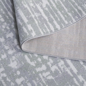 Safavieh Bayside Modern Abstract Runner Rug For Hallways - Durable, Soft, And Easy To Maintain, Made In Turkey Green ,Grey Polyester Bay132y-5