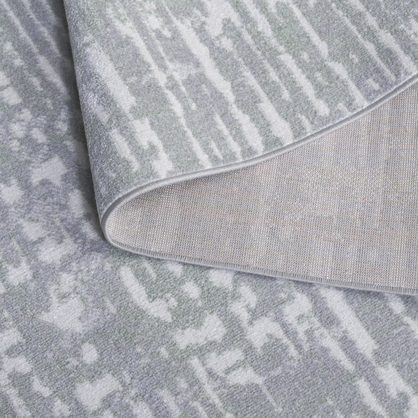 Safavieh Bayside Modern Abstract Runner Rug For Hallways - Durable, Soft, And Easy To Maintain, Made In Turkey Green ,Grey Polyester Bay132y-5