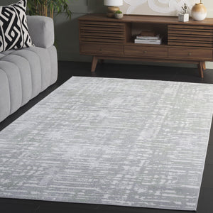 Safavieh Bayside Modern Abstract Runner Rug For Hallways - Durable, Soft, And Easy To Maintain, Made In Turkey Green ,Grey Polyester Bay132y-5