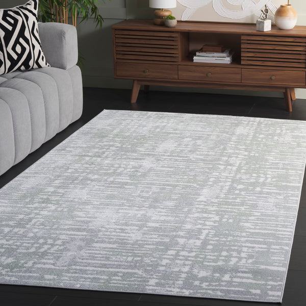 Safavieh Bayside Area Rug - Luxurious Modern Design In Chic Ivory And Blue For Contemporary Home Decor Green ,Grey Polyester Bay132y-7r