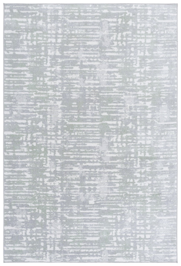 Safavieh Bayside Modern Abstract Runner Rug For Hallways - Durable, Soft, And Easy To Maintain, Made In Turkey Green ,Grey Polyester Bay132y-5