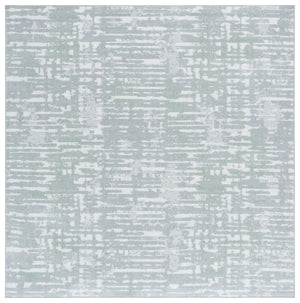 Safavieh Bayside Modern Abstract Runner Rug For Hallways - Durable, Soft, And Easy To Maintain, Made In Turkey Green ,Grey Polyester Bay132y-7sq