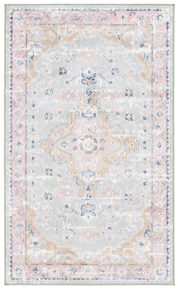 Safavieh Bayside Exquisite Transitional Area Rug – Timeless Elegance With Durable Design For Stylish Spaces Sage ,Gold Polyester Bay134w-24