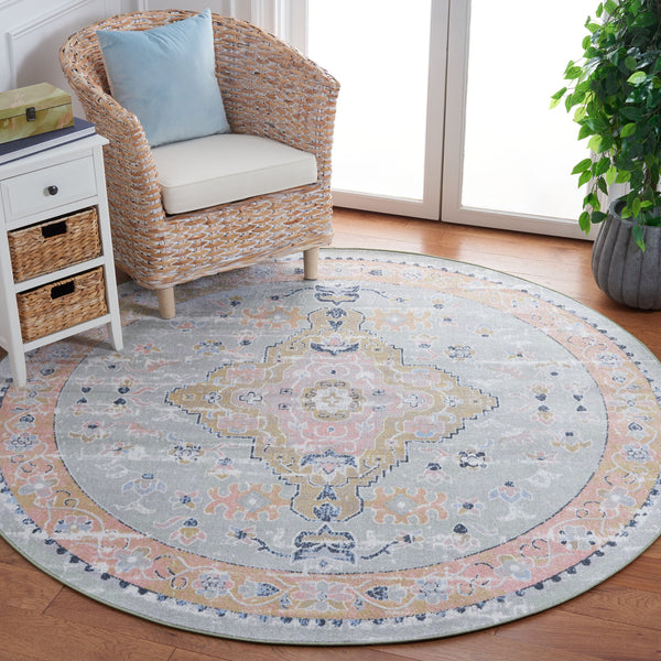 Safavieh Bayside Exquisite Transitional Area Rug – Timeless Elegance With Durable Design For Stylish Spaces Sage ,Gold Polyester Bay134w-24