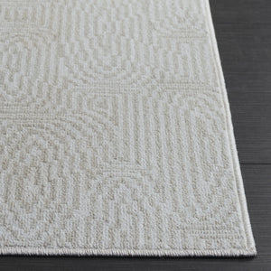 Safavieh Bayside Modern Turkish Area Rug With Geometric Pattern - Soft, Durable, And Easy To Clean Design Ivory ,Light Grey Polyester Bay136b-8