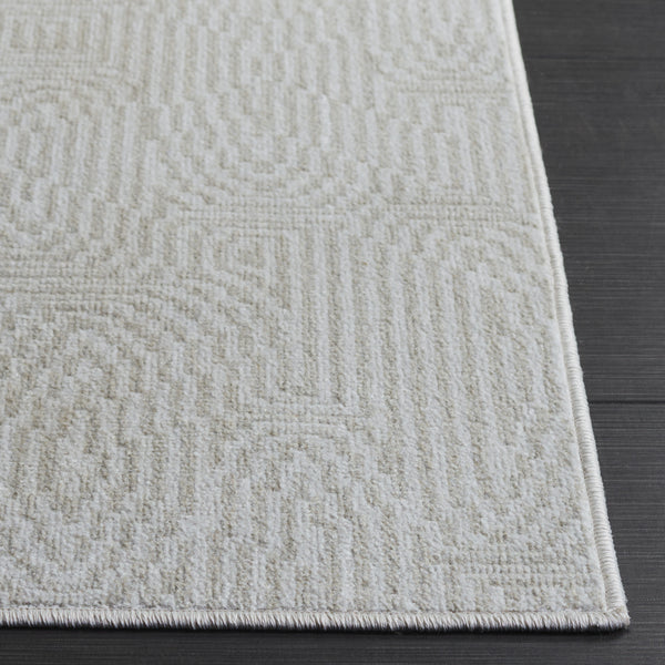 Safavieh Bayside Modern Turkish Area Rug With Geometric Pattern - Soft, Durable, And Easy To Clean Design Ivory ,Light Grey Polyester Bay136b-8