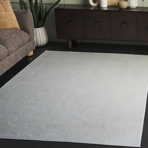 Safavieh Bayside Modern Turkish Area Rug With Geometric Pattern - Soft, Durable, And Easy To Clean Design Ivory ,Light Grey Polyester Bay136b-8